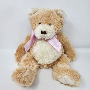 Harrods Teddy Bear Collectible Pink Ribbon Bow 13" Toys Plushies Soft Toys Bears